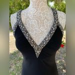 Montorio Knitwear Full Length Beaded Black Evening Formal Gown Dress Elegant M Size undefined Photo 2