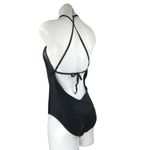 Xhilaration  Black Floral Embroidered Mesh Strappy One Piece Swimsuit Swimwear M Photo 1