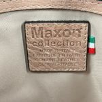 Maxon Collection Italian Blush Leather Foldover Clutch Chain Crossbody Bag Purse Tan Photo 12