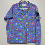 Printfresh  Womens Purple Hummingbird Haven Short Pajamas Set Sz 1X Photo 0