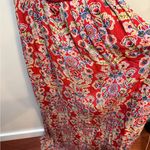 Sundance  Lasani Crochet Halter‎ Maxi Dress Small in Red Multicolor Boho Photo 3