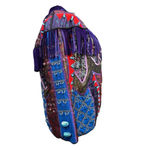 Vintage Judith Roberts Mexico Patchwork Fringe Jacket Beaded Western L/XL Purple Photo 10