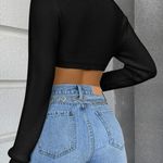 SheIn Square Neck Crop Sweater Photo 1