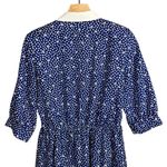 Schrader Sport Schrader Petite Sport Navy Blue & White Patterned Shirt Dress Size 10p Photo 8