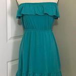 Accidentally in Love  turquoise strapless ruffle Photo 3