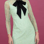 Pomelo Oversized Bow Lace‎ Accent Dress Photo 0