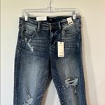 Judy Blue  Ripped Cropped Jeans in Dark Wash Photo 2