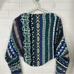 Free People  Fair Isle Carnival Knit Cropped Shrug Sweater Size S Photo 11
