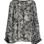 💕NILI LOTAN💕 Acadia Silk Blouse ~ Black Paisley Size XS Photo 8