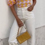 ZARA EUC  **Bloggers Fav** Printed Poplin Puff Sleeve Bodysuit Size Medium Photo 0