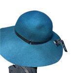 Old Money Aesthetic Wool Hat Blue Green Black Trim NWT Photo 5