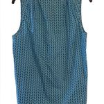 J.Crew Boho Blue Orange Embroidered Tie Neck Sleeveless Tunic Top Tassels Size 8 Photo 1