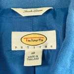 Talbots Petites Irish Linen Royal Blue Blazer Jacket Sz 10 Career Coastal Resort Photo 3