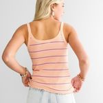 Billabong Striped Lettuce Trim 90s Tank Top Y2K Casual Colorful Summer Large Photo 1