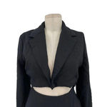 Mable Crop Blazer Jacket Mini Cut Out Dress Black Size Small Photo 3