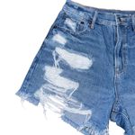 American Eagle  Highest Rise ’90s Boyfriend Shorts Women’s 2 Distressed Denim Photo 3