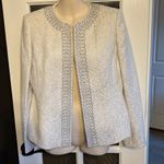 Kasper  Embroidered Beaded Jacquard Jacket Blazer Size 6P Photo 9