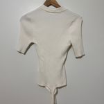 Abercrombie & Fitch  Knit Ribbed Hook-and-Eye Short-Sleeve Bodysuit Size Medium Photo 4