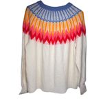 French Connection ‎ Sweater XL Pullover Knit Colorful Aztec Geometric Boho Photo 4