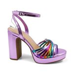 Bamboo NWT  STRAPPY MULTI PLATFORM LAVENDER MULTI 10 Photo 1