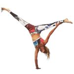 Out of Print Electric & Rose  multi-colored Graffiti Art Leggings Women Sz S Photo 0