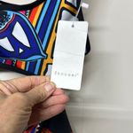 Ekouaer  Black and Blue multicolored One Piece Swimsuit with Cut-Out Design Photo 1