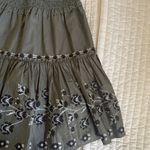 Kate Spade  Broome Street Floral Embroidered Poplin Skirt Olive Green Size M Photo 6