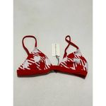 Solid & Striped The Morgan Scoop Neck Bikini Top In Lipstick Red Gingham Large Red Photo 9
