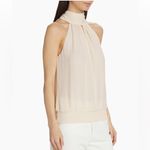 Ramy Brook NWT $295 Sunny Halterneck Sleeveless Blouse Medium Black in cream Photo 3