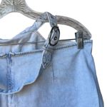 We Wore What cut out mini skirt indigo comfort zrq super light wash denim large Photo 7