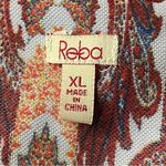 Reba Patterned Sleeveless Maxi Dress Blue Brown White Size XLarge Photo 5