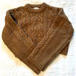 ZARA  Cable Knit Sweater Taupe Brown Photo 10