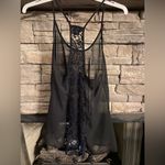 American Dream ‎ Sheer Tank with Lace racerback style Photo 2