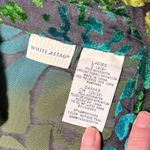 White Stag Vintage burnout print blouse button Animal Print metallic fairy whimsy small Photo 2