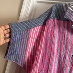 Flax  Linen 2PC Stripe Blouse Set Photo 6