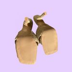 RAID Cream Terry Cloth Open Toe High Heel Mule Shoes 🔥 Tan Size 6 Photo 3