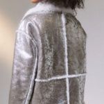 Urban Outfitters Leigh Oversized Faux Suede Sherpa Jacket Size M Photo 1