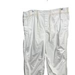 Pilcro Utility Cargo Pants Large White Drawstring Waist Cropped Leg Photo 2