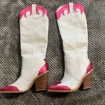 Pink Cowgirl Boots Size 6 Photo 2