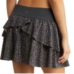 Varley  Adams Animal Print Black and Brown Mini Skort XS Photo 7