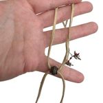 Red Faceted Glass Beaded Faux Suede Cord Slide Lock Necklace Photo 6