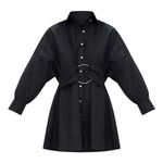 Akira Shop  - black mini dress with o ring belted detail Photo 2
