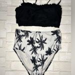 SheIn Black and White Palm Print Bikini Photo 0