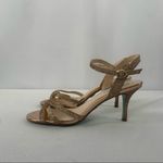 Betsey Johnson  Strappy Glitter Heeled Sandals in Gold Size 8‎ Photo 3