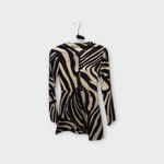 H&M  XS Dress Zebra Print Long Sleeve Plunge Mini Party Bodycon Photo 1