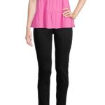 Time & Tru 🆕NWT Cami Tank Top Barbie Pink spaghetti straps  Women's Tiered XL Photo 2