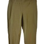 JM Collections Size M Womens Olive Straight Leg Pants Medium Imported Green Photo 0