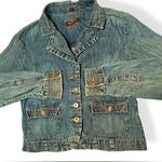 Lee  Vintage 80's One True Fit Blue‎ Denim Jacket Size Medium Classic American Photo 0