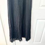 Hardy Amies Lux Lux England Designer Black Sheer Long Slip High Slit Lace Medium Photo 8