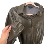 Sanctuary  Faux Leather‎ Belted Shirt Mini Dress Sz Small Photo 2